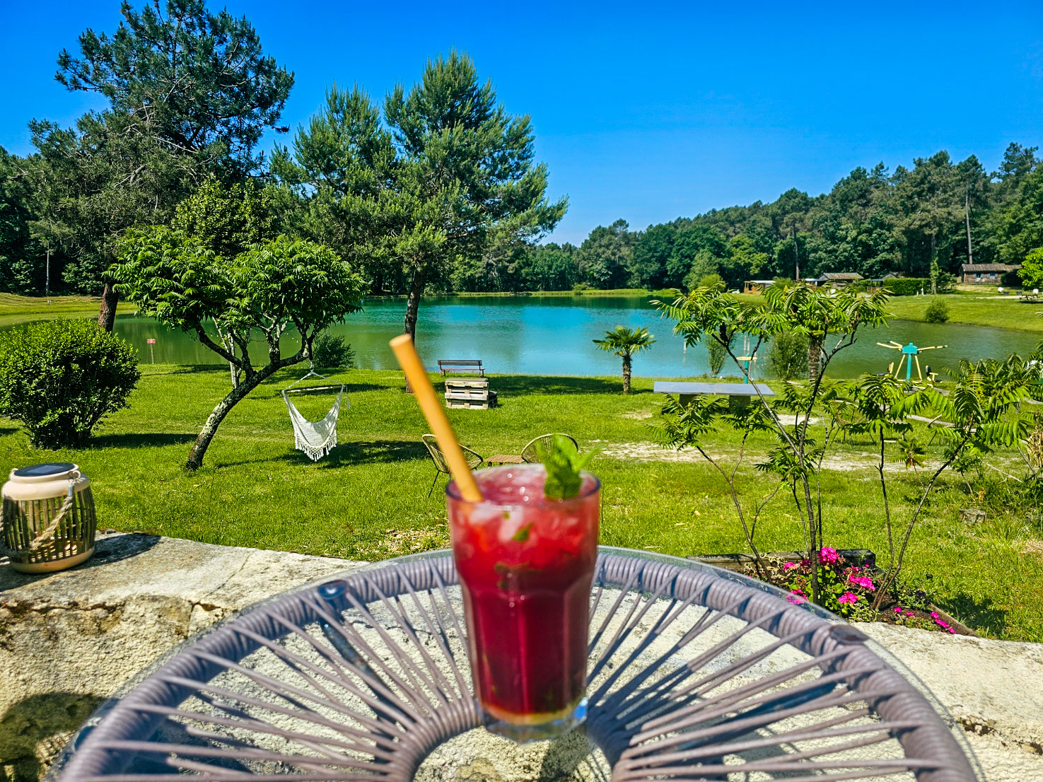 cocktail vue sur l'étang