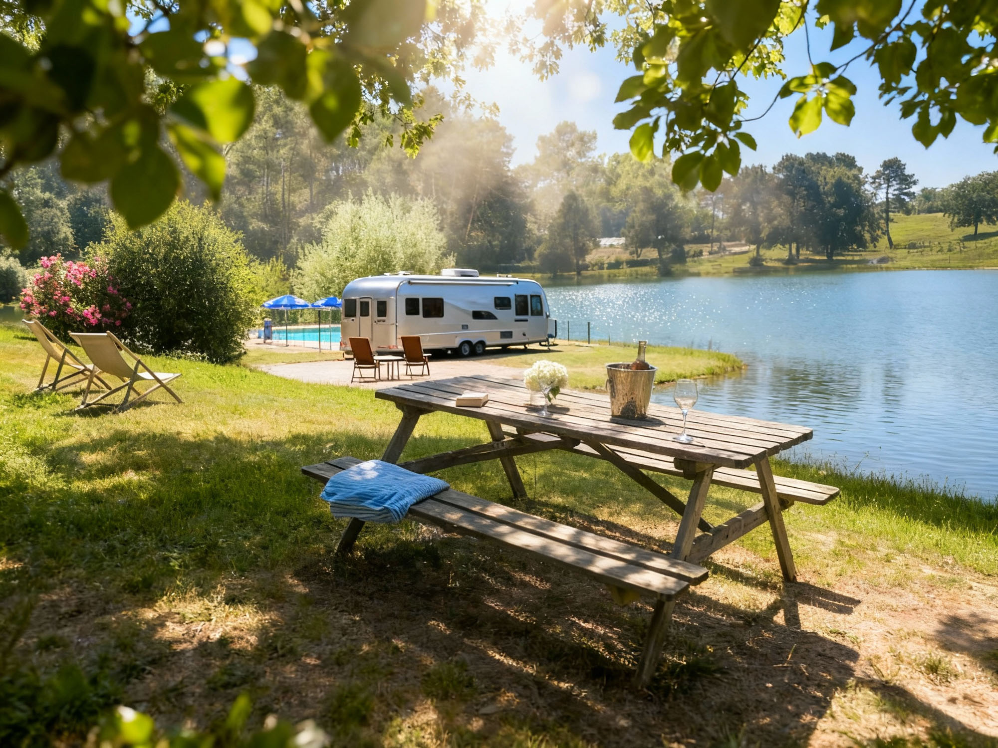 Emplacement Premium vue étang