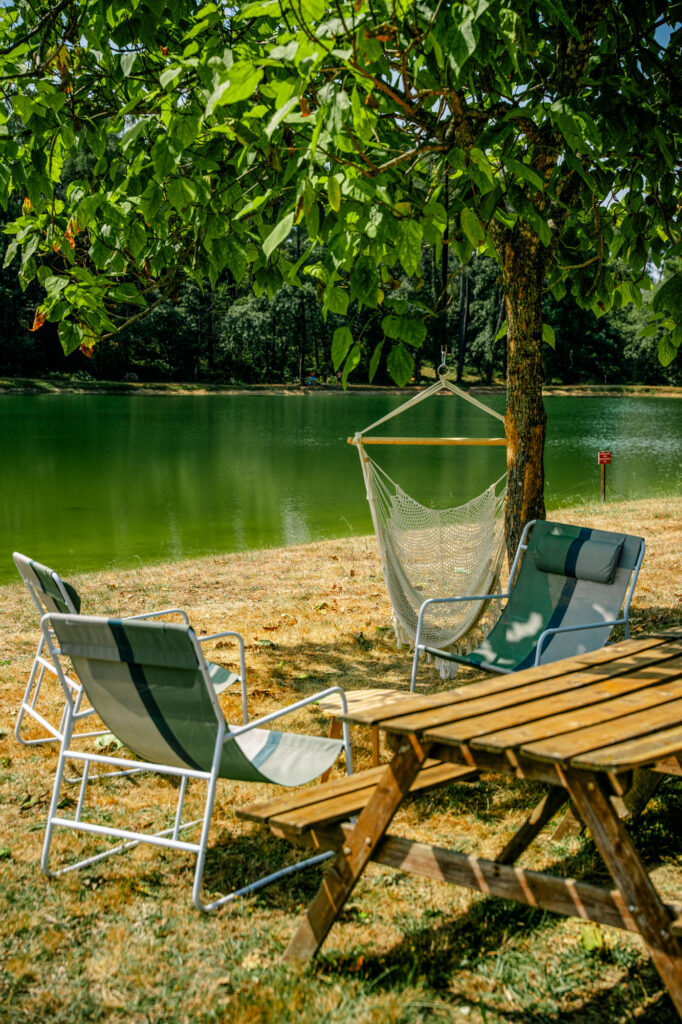 coin chill bord d'étang Gaia Ecolodge Douville