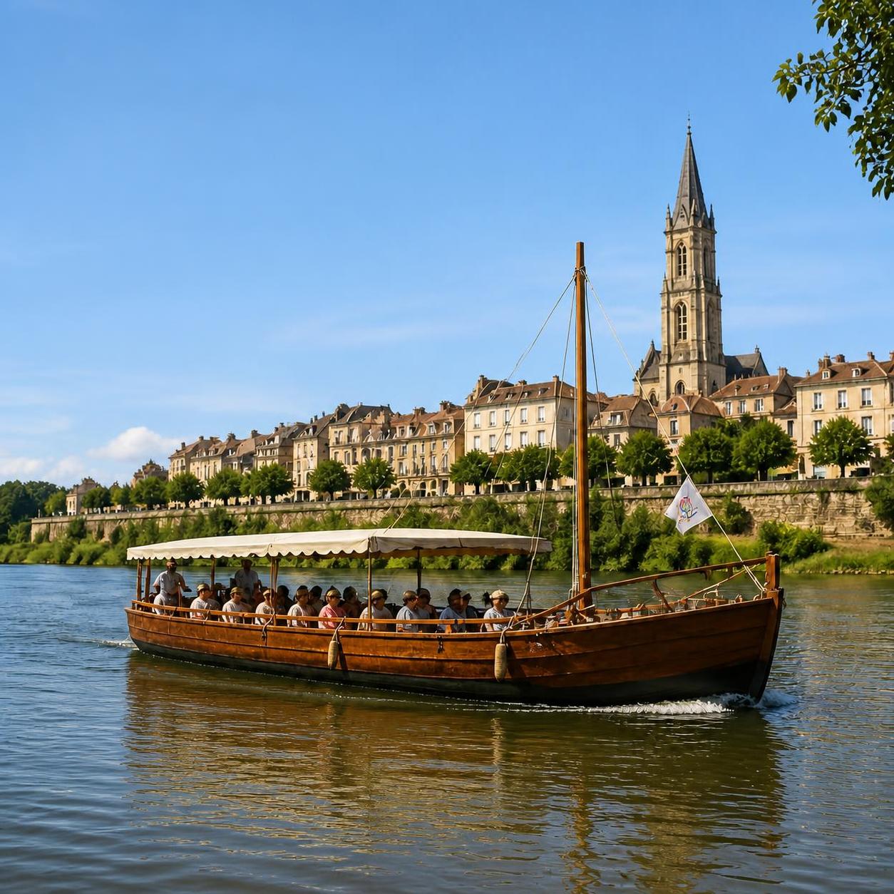 Sortie en gabarre à Bergerac sur la Dordogne